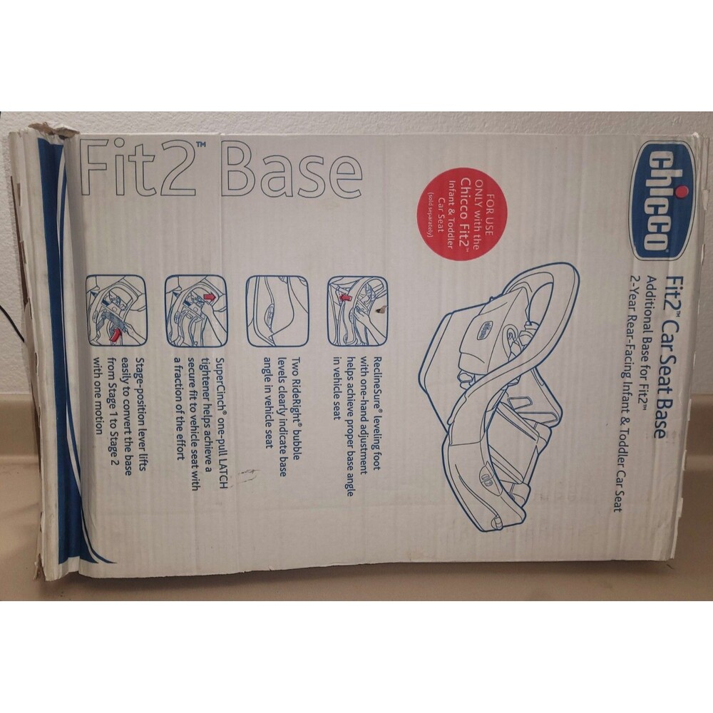 Chicco Fit2 Infant & Toddler Car Seat Base Anthracite Gray Brand New *Exp 03/28